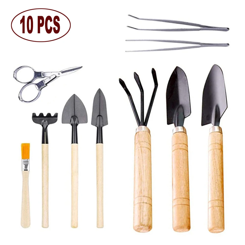 

10Pcs Garden Plant Tool Mini Hand Transplanting Planting Tools for Yard Lawn Bonsai Succulent Indoor and Outdoor