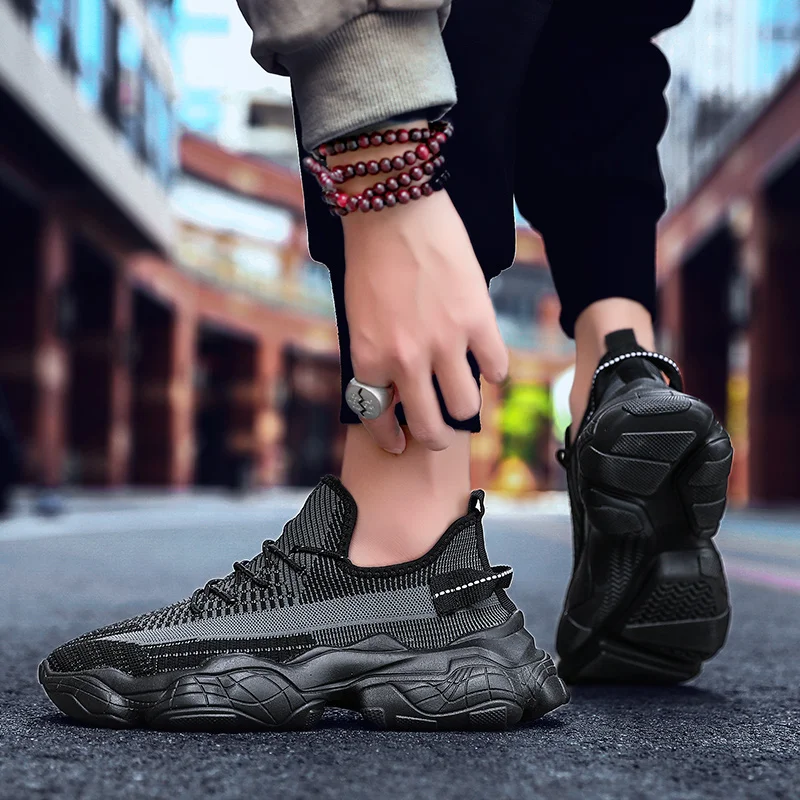 Men's shoes autumn and winter new shock absorption anti-skid sneakers wear running |