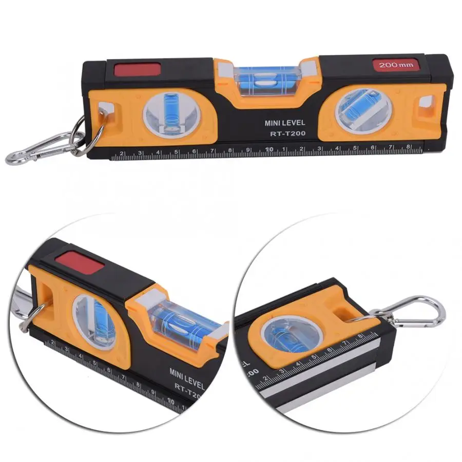 Высокоточная Магнитная линейка из алюминиевого сплава 200 мм спиртовой