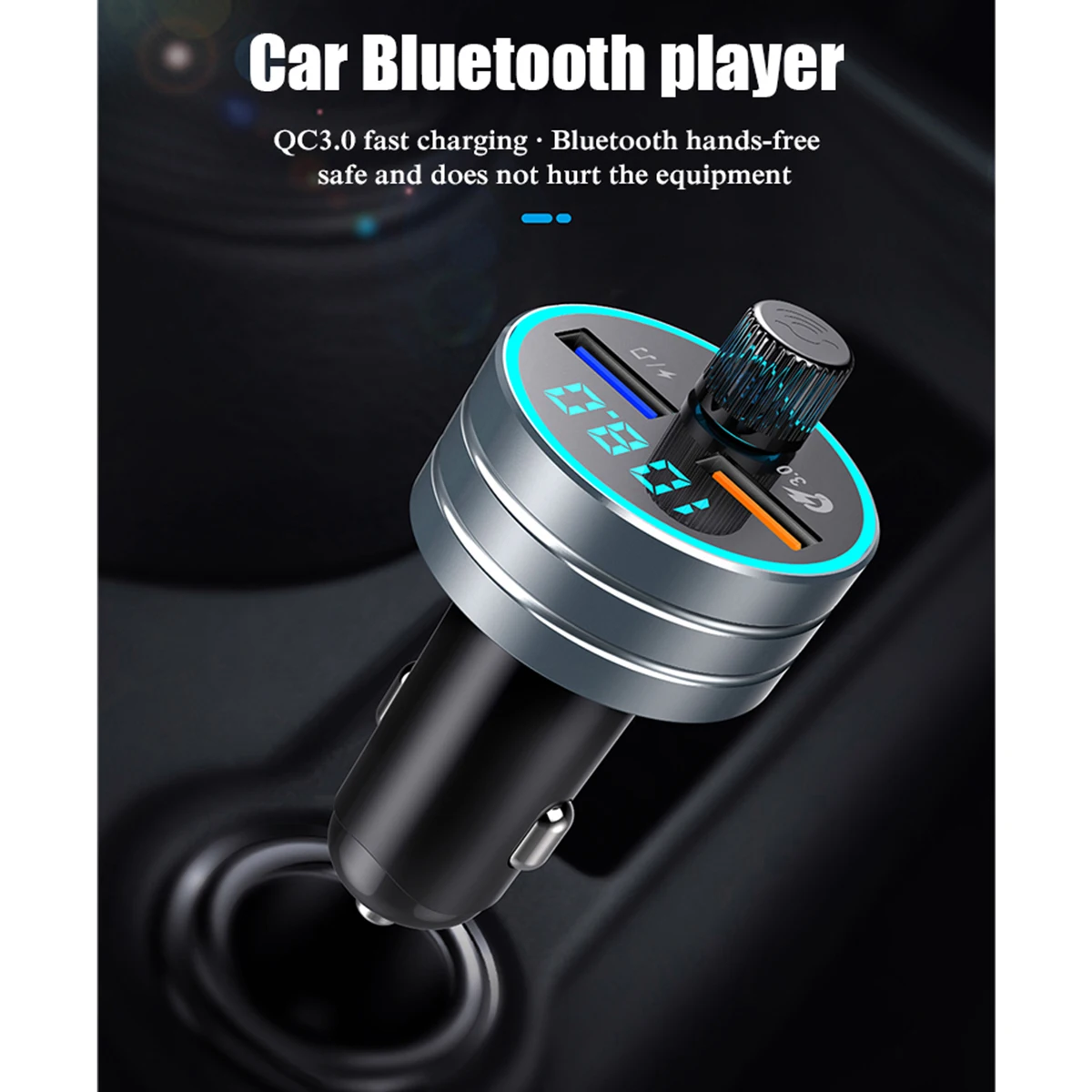Автомобильный комплект FM-передатчик BT MP3-плеер двойной порт 3 1 а Быстрая зарядка