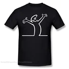 Забавная Черная Мужская футболка La Linea с мультяшным рисунком, футболка с рисунком, футболки из чистого хлопка в стиле Харадзюку, рубашка большого размера для взрослых