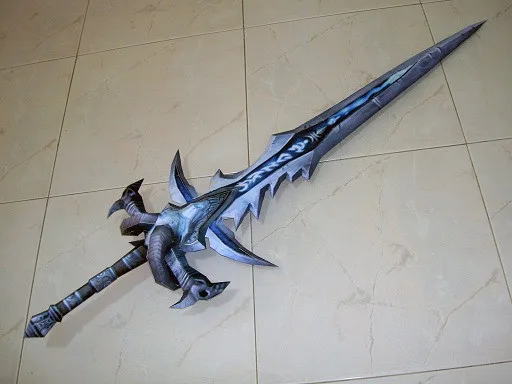 3D Paper Model Lich King Arthas FrostMourne Sword Weapon Finished Length 1.2m | Игрушки и хобби