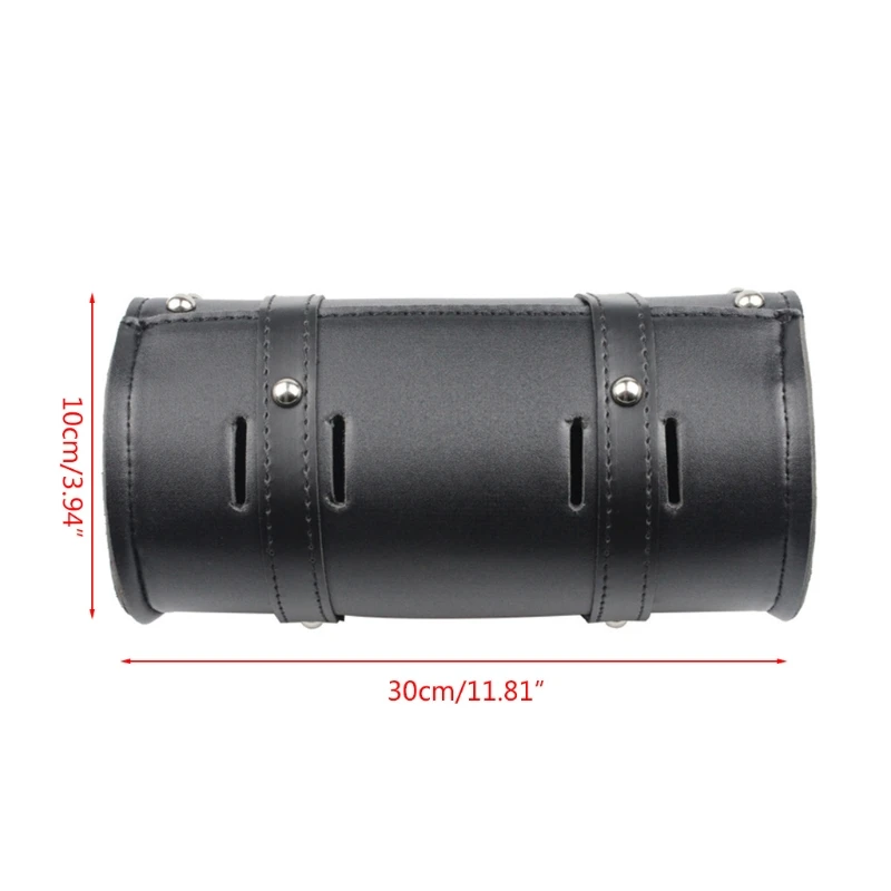 

D7YA Large Capacity Storage Pouch Motorcycle Accessories Leather Handlebar Bag for Motorbike Electric Bicycle