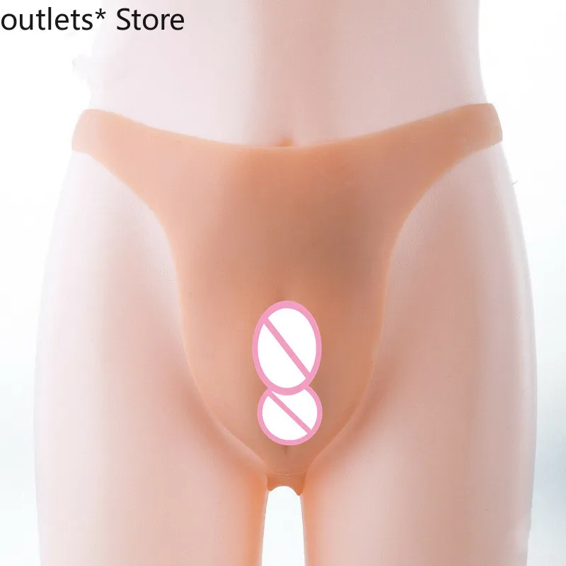 Full Silicone T-back Panty Realistic Vagina Crossdresser TG DG Cosplay  Thong Bodysuit  Mens Bodysuit Mens Tights Transparent