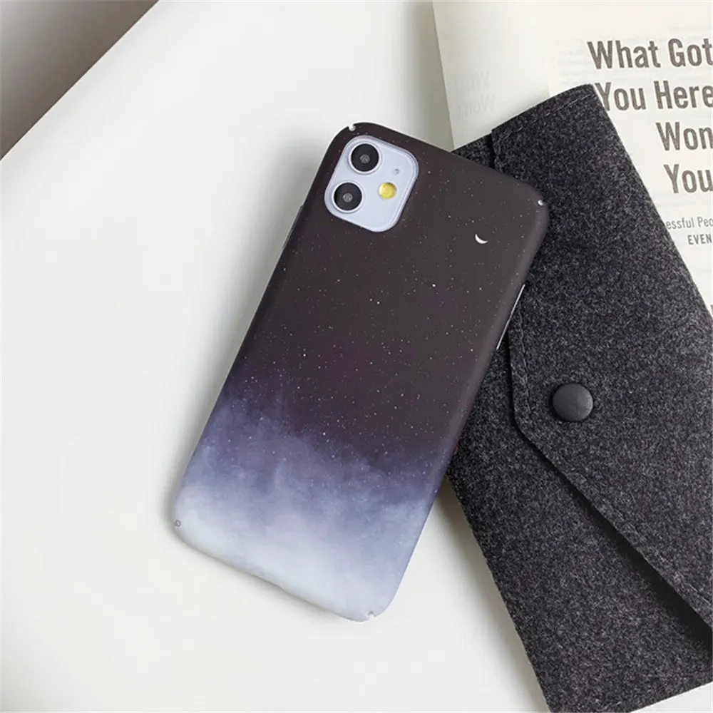 Lovebay пластиковый чехол для телефона для iPhone 11 звездное небо Луна для iPhone 7 8 6 6s Plus 11 Pro X XR XS Max 7 Жесткий PC задняя крышка оболочка