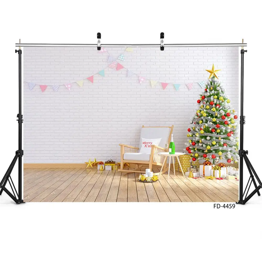 Виниловый фон для детской фотосъемки с изображением рождественской елки на