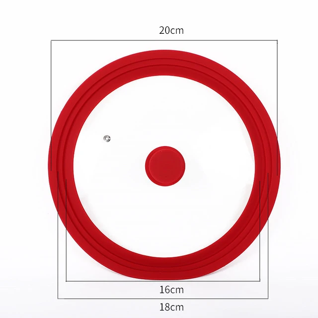 

Multifunctional Tempered Glass Lid Pot Explosion-Proof Drop-Proof Visualization Silicone Edge Kitchen Utensils Cookware Parts