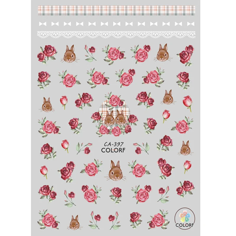 

Элегантные красные розы Цветочные лак для ногтей обратный клей деколь декорации дизайн наклейки для ногтей типсы красота