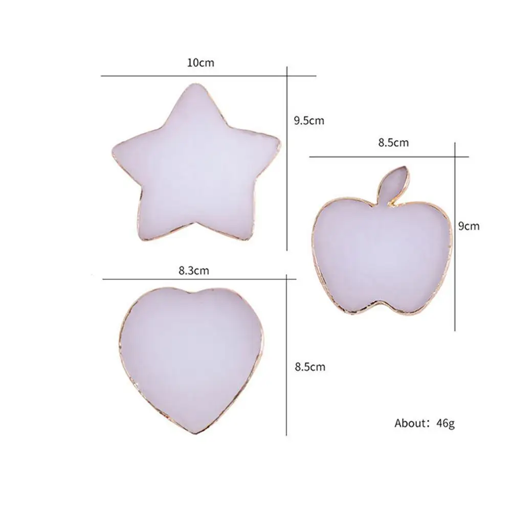 

XY Fancy Nail Art Palette Cosmetic Color Mixing Pigment Plate Star Love Fruit Shape Resin Piece Polish Holder Manicure Tool