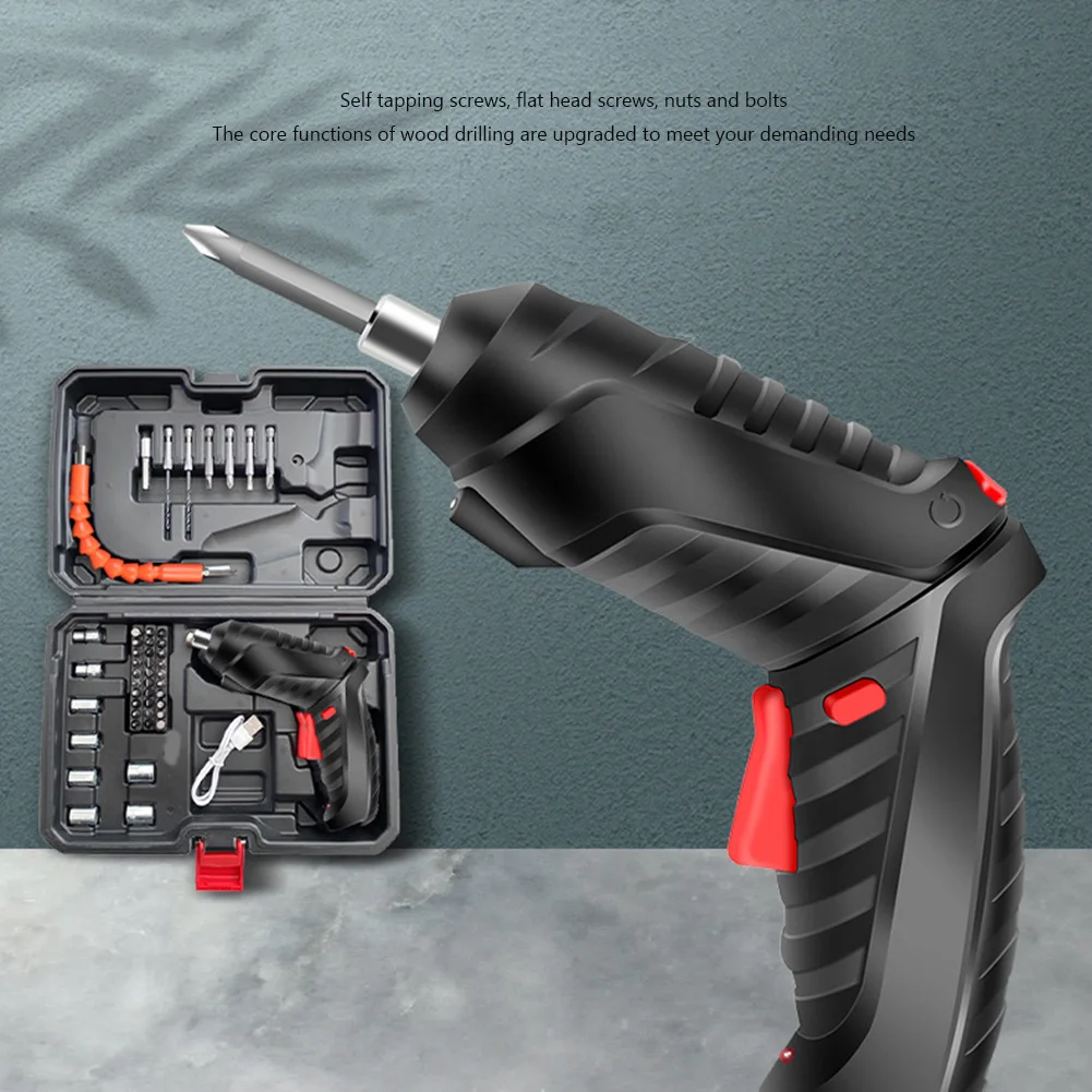 

4.2V Electric Screwdriver Set Cordless Drill USB Rechargeable Battery Mini Wireless Power Driver Tools for Repair Assembly