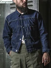 44806XX прочтите описание! Хлопковая джинсовая куртка, повседневное стильное необработанное пальто большого размера 14 унций