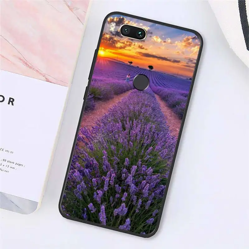 

Romantic simple lavender Purple flowers Phone Case For Xiaomi Redmi note 7 8 9 t max3 s 10 pro lite