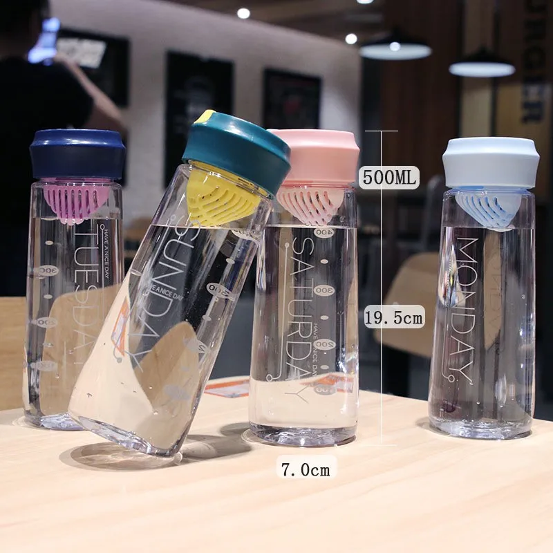 Простая и свежая пластиковая чашка с фильтрующей веревкой высокотемпературная