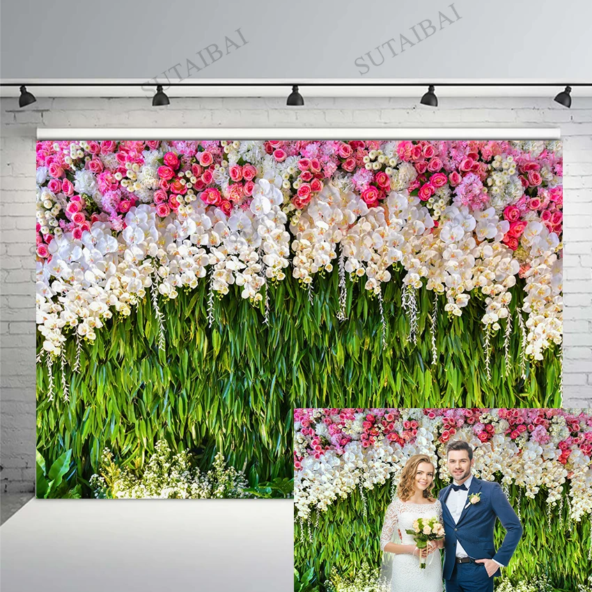 

Background Photography Rose Pink Rose Flowers Customized Personalization Studio Background for Wedding Party Photo Booth Props