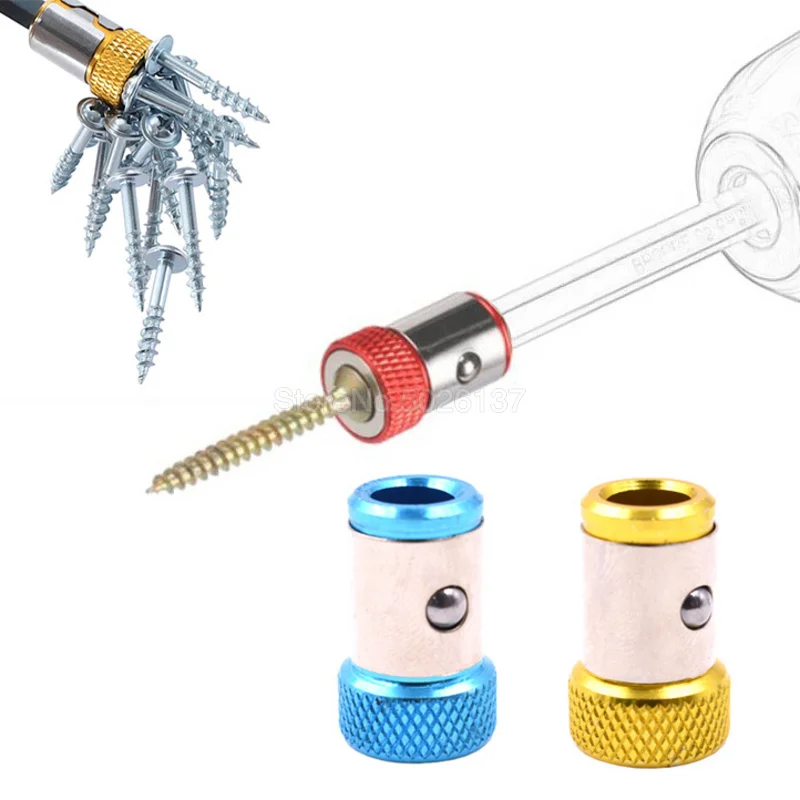 

1/4" 6.35MM Metal Strong Magnetic Ring Magnetizer Screw Electric Phillips Screwdriver Bits Color Random Universal Driver