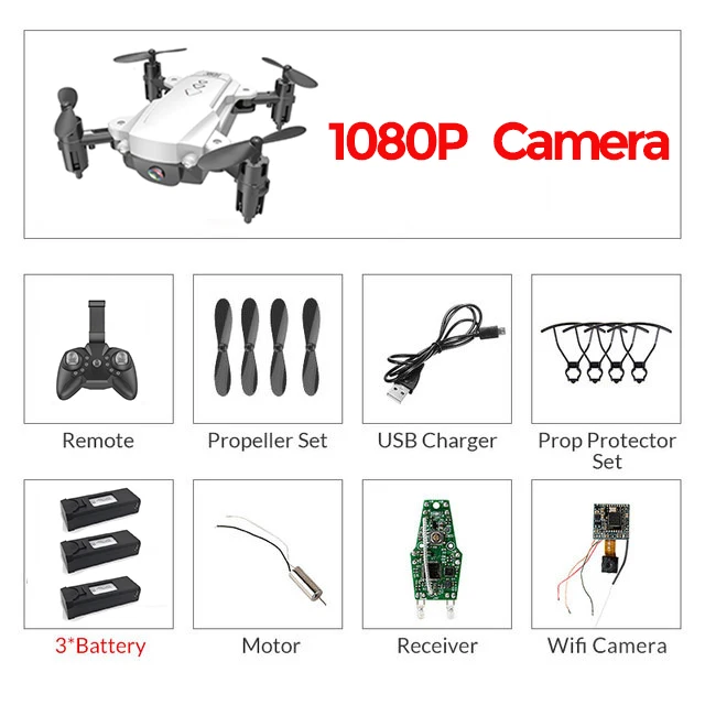 RC WiFi FPV дроны 4K широкоугольная камера RC вертолет 1080P HD камера Квадрокоптер самолет Квадрокоптер воздушная видео VS M69G E58 - Цвет: White 1080P 3B