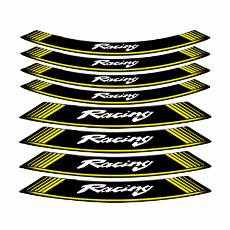 Наклейка на мотоцикл с логотипом в полоску водонепроницаемые наклейки колесные