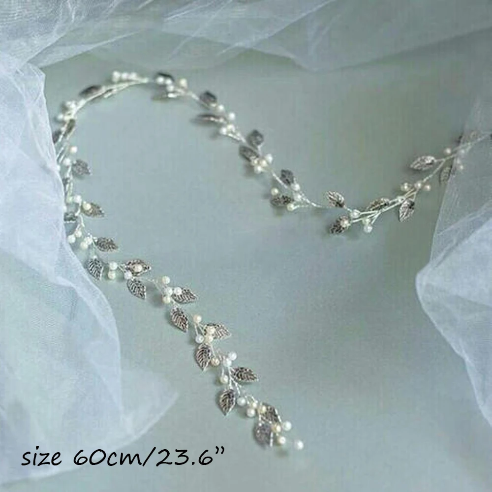 Повязка на голову с листьями и жемчугом в стиле ретро | Свадьбы торжества