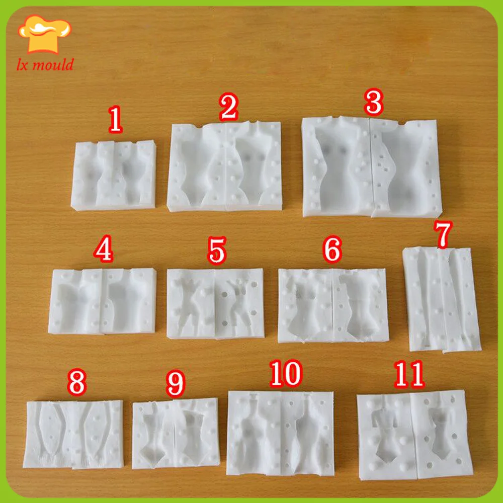 Двойная форма для сахара куклы тела силиконовые формы пищевых продуктов|mold dolls|mold