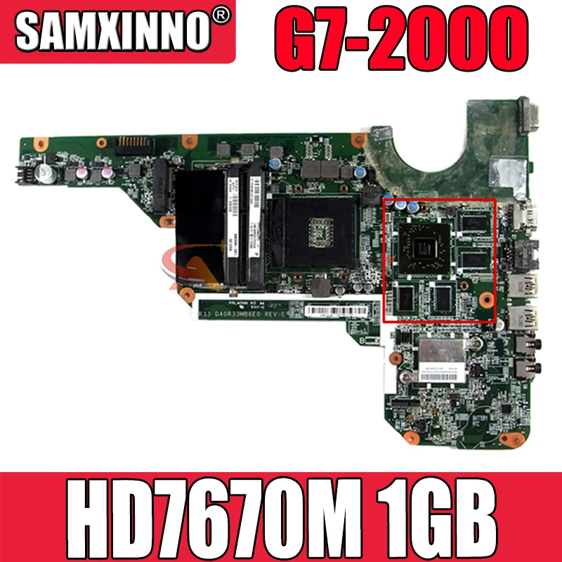 

for HP 680570-501 680569-501 G4-2000 G6-2000 G7-2000 R33 DA0R33MB6F1 Laptop PC motherboard HD7670M 1GB 100% Test OK
