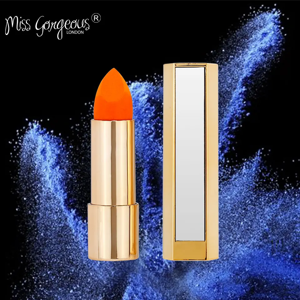 Бренд Miss Gorgeous 1 шт. губка для макияжа оранжевая губная помада золотистого цвета