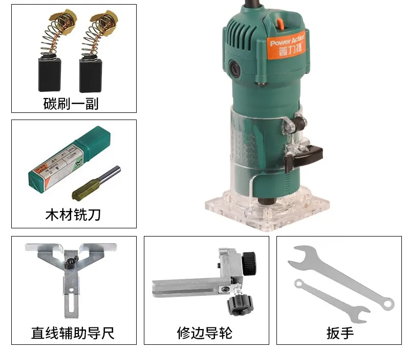 Multifunctional bakelite milling and edging engraving machine woodworking milling and slotting machine set