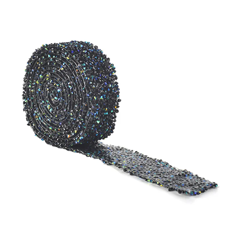 5 ярдов rhinestone Аппликация Хрустальная Подружка невесты пояс платье стразы мотивы ленты железные, с кристаллами на патчи Исправление 3 см - Цвет: D 5yards