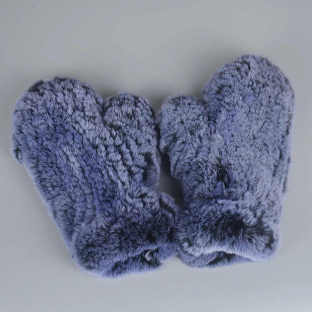 

2021 Hot Sale Girl Natural Real Rex Rabbit Fur Gloves Good Elastic Knitted Rex Rabbit Fur Mittens Women Rex Rabbit Fur Gloves