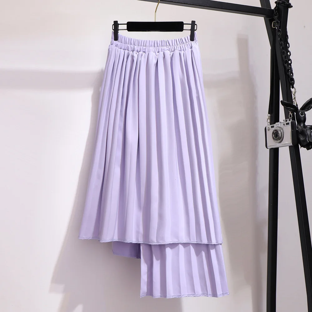 Костюм женский из двух предметов асимметричная юбка с длинным рукавом размеры