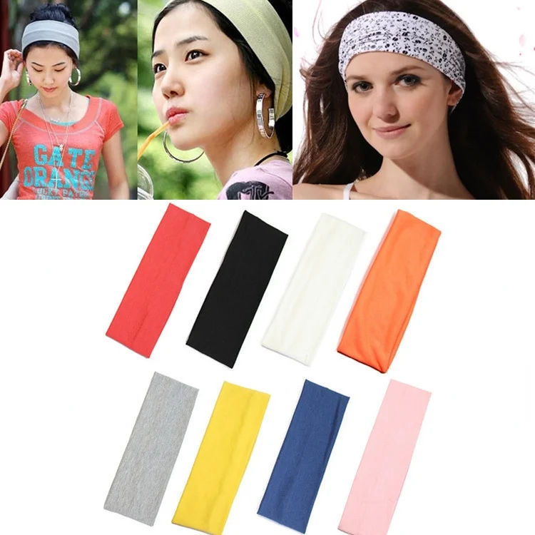 

Korean Hair Accessories Yoga Hair Band Sports Headband Elastic Monochrome Headband Headbands for Young Girls Woman Winter Women