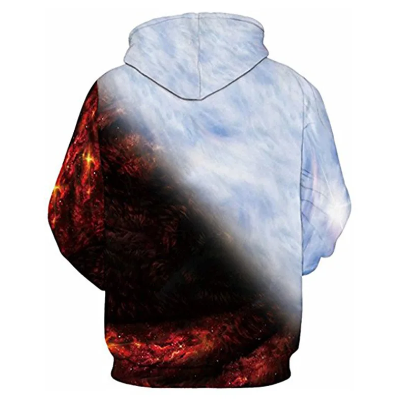 

2021 Hot Selling Pullover Hoody Blue Wolf 3D Digital Printing Hooded Sweater