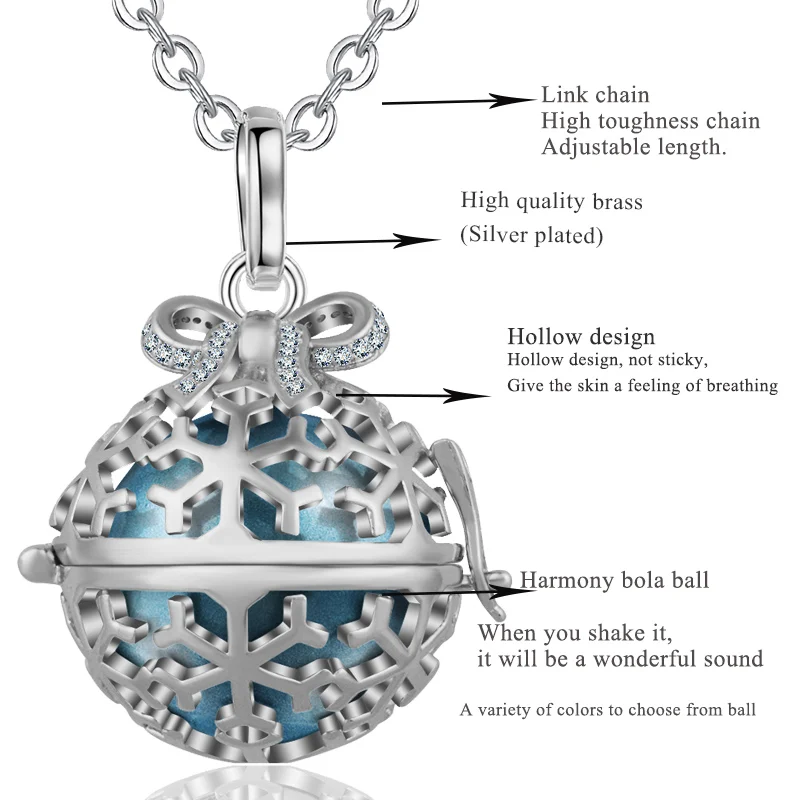 Подвеска в виде шара гармония Eudora парящий медальон Подвески с бантиком и ангелом