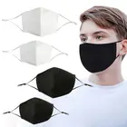 6 шт. для детей и взрослых черная маска Регулируемая защита от пыли 4 Слои хлопковая маска для губ стираемые многоразового использования на открытом воздухе маска для лица унисекс