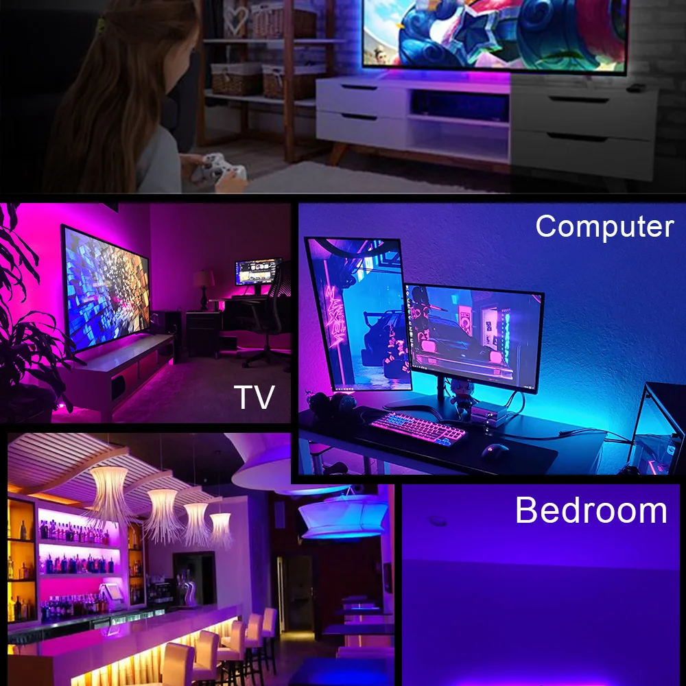 5 м 10 RGB RGBWW светодиодные полосы светильник Tuya Smart Life Wi Fi контроллер 12V 5050 60led/м