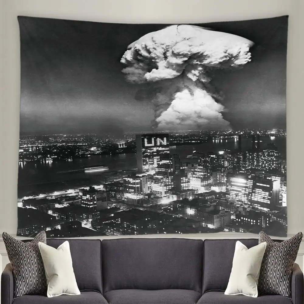 Природа лес гобелен с пейзажем стены висящие декорации Декор хиппи ковры мульти