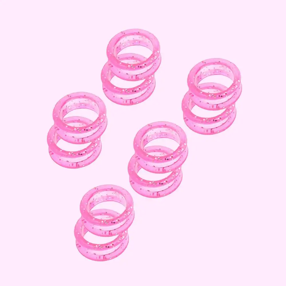 

10 Pieces Silica Gel Scissors Shears Finger Rings Grips for Salon Barbers New