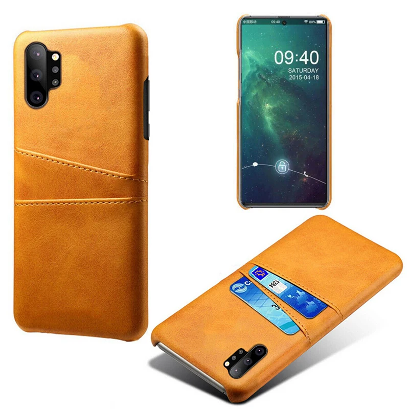 Khaki YISHANGOU чехол для телефона для samsung S10 S9 плюс Note8 Гибридный чехол из искусственной кожи Жесткий ПК держатель для карт задняя крышка чехол для Galaxy Note Note9 A9 A8 A7 J8 - Цвет: Khaki