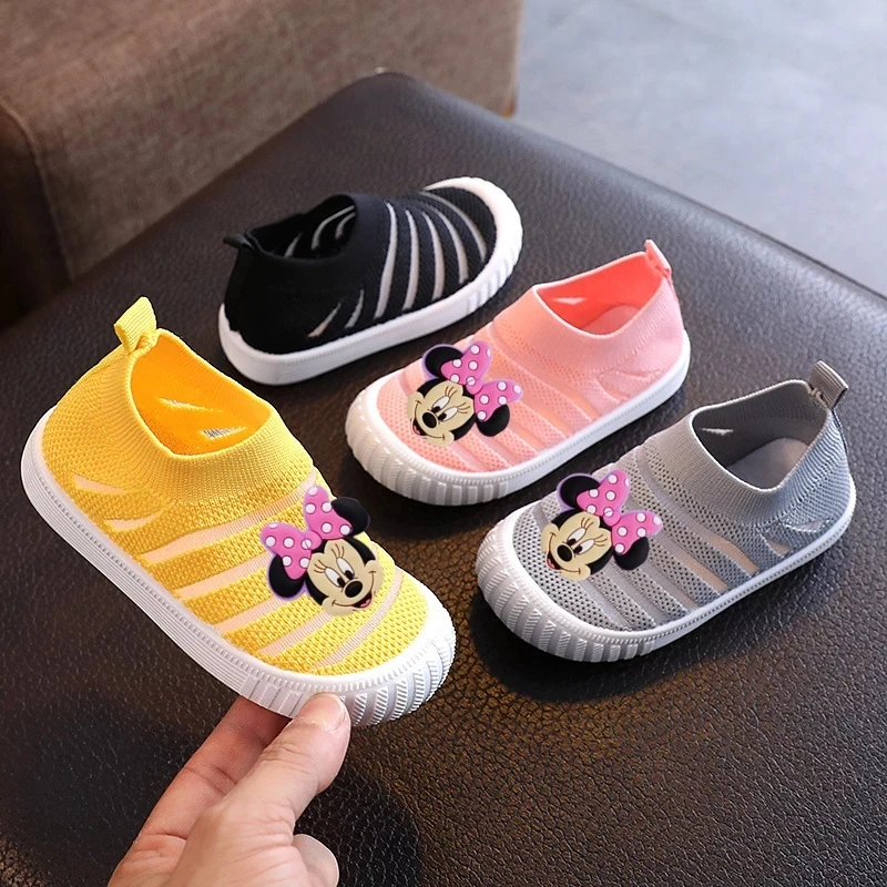 

Disney Mickey Stitch spring and autumn children's casual flat shoes stretch socks shoes boys and girls sports shoes old shoes kn