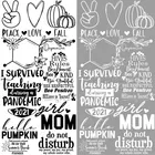 Персонализированный художественный шрифт черно-белый узор на одежде аппликация Декор наклейки печатные украшения Утюг на переводе