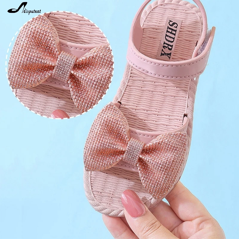 

Girls Sandals 2021 Summer New Stylish Children's Shoes Outdoor Soft Bottom Princess Shoes Little Girl Baby Sandals Wild Style
