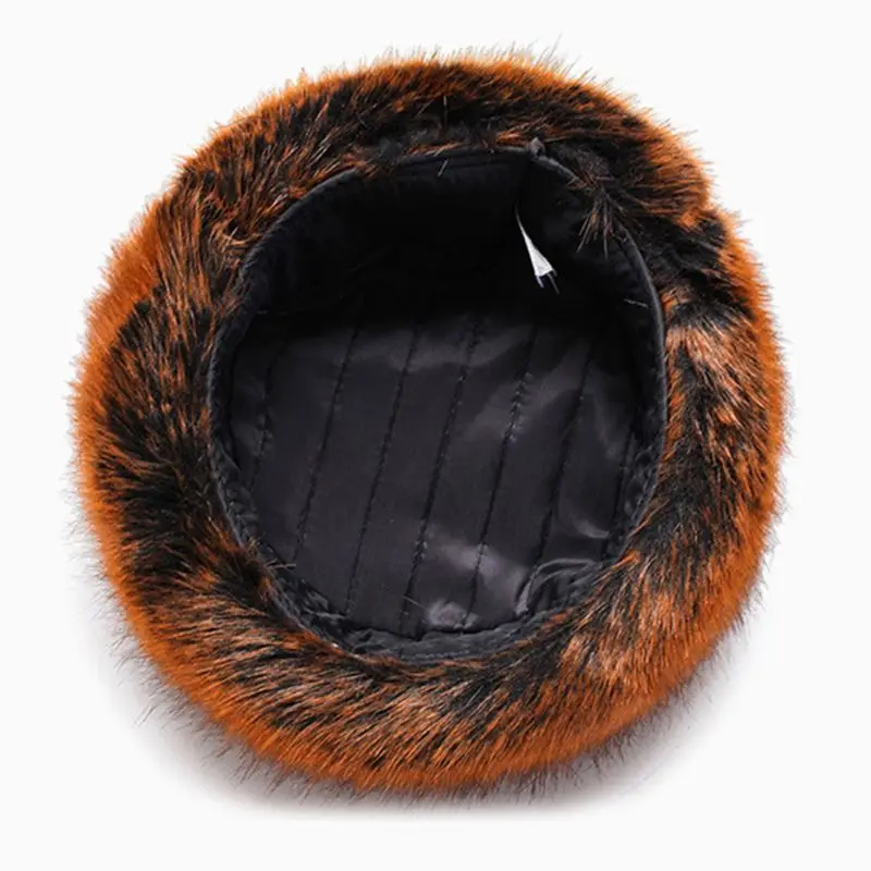 Унисекс зимняя шапка-бомбер из искусственной кожи утолщенная плюшевая уличная