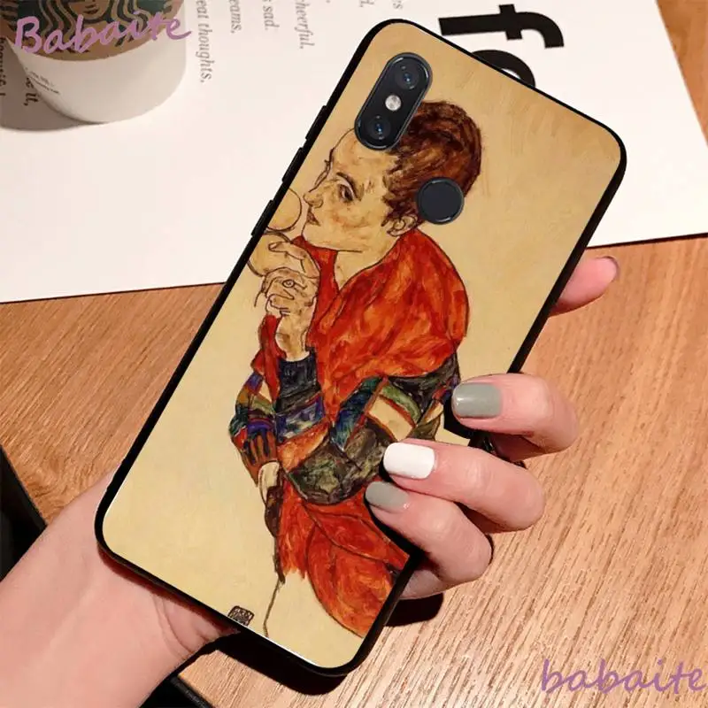 

Babaite Egon Schiele black Phone Case Hull for Redmi note8Pro note5 note7 note 8t 9 note9s note9pro Xiaomi 5 9t 9 max2