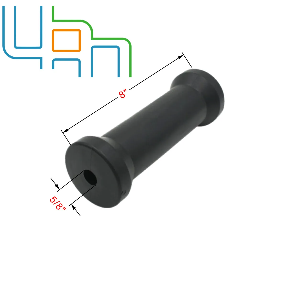 Высококачественный черный резиновый катушечный прицеп для лодки размер