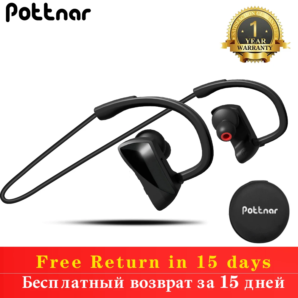 Pottnar Новый IPX7 Водонепроницаемый Бег Спорт Беспроводной наушники Bluetooth гарнитура