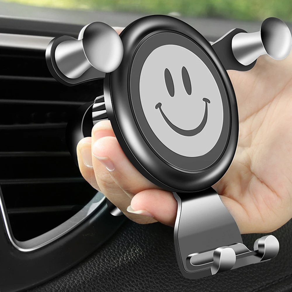 Универсальный автомобильный держатель для телефона с милым смайликом подставка