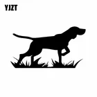 YJZT 16x8, 9 см, птичья собака указатель охотничий в точке! Виниловая наклейка на автомобиль, окно, задняя дверь, черныйсеребристый C24-1279