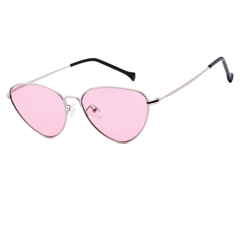 Красные маленькие солнцезащитные очки кошачий глаз женские винтажные