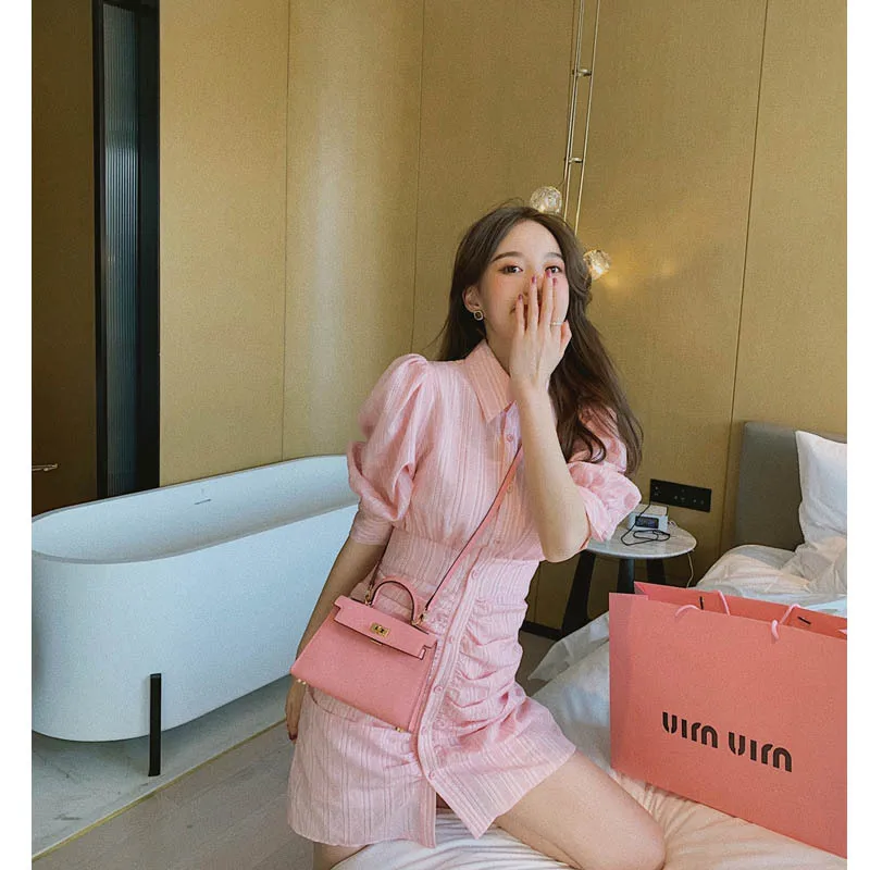 Женское платье рубашка в полоску повседневное офисное шикарное пляжное карандаш