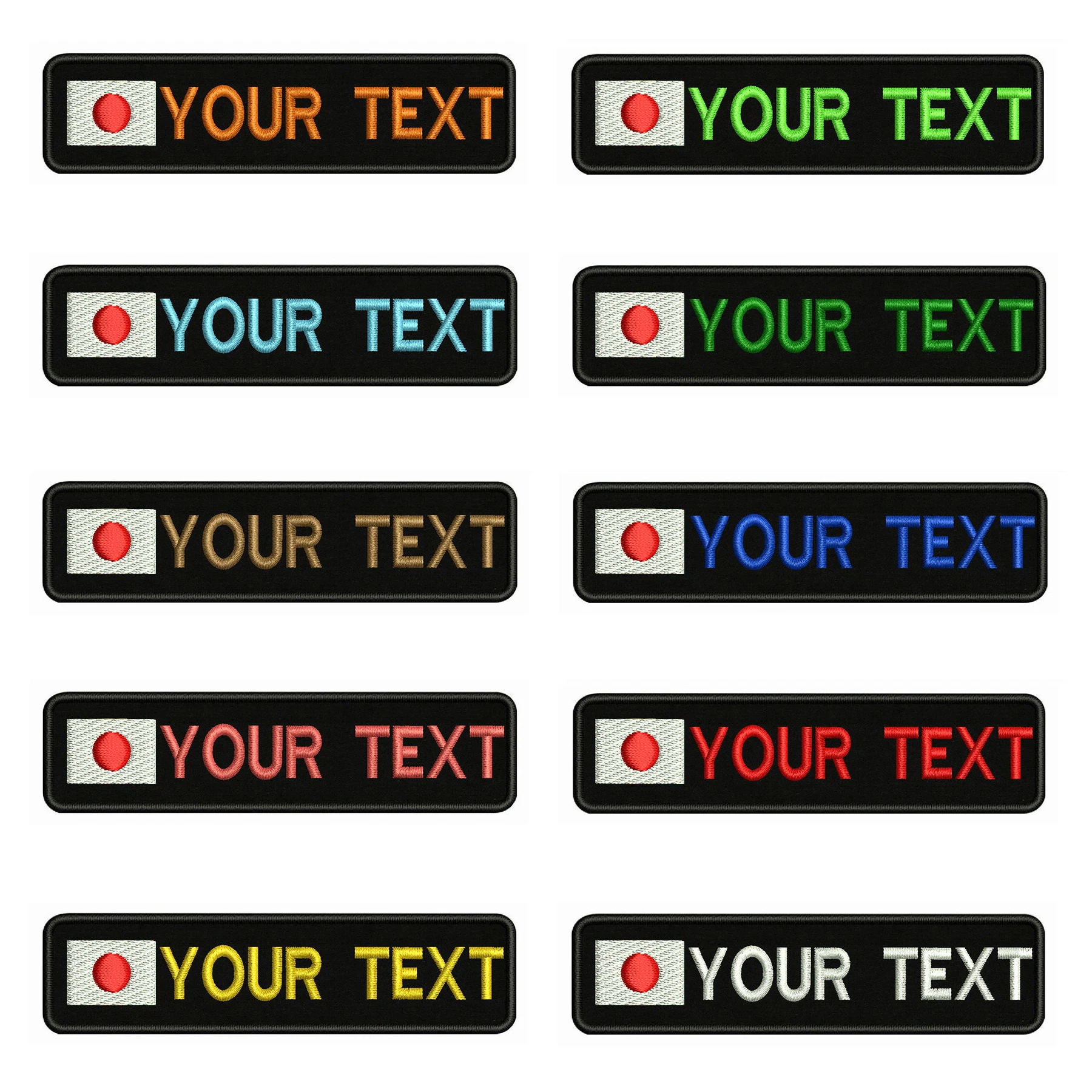 Вышивка с японским флагом 10x2 5 см индивидуальное название|Заплатки| |