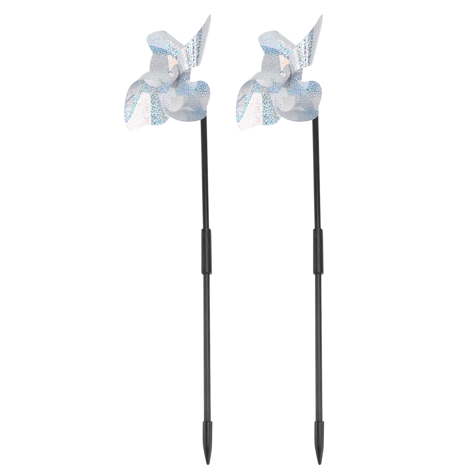 

2 шт., ветряная мельница для отпугивания птиц (серебристый)